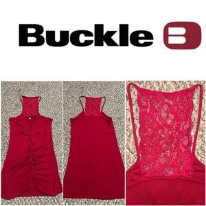 BKE Boutique Lace Racerback Tank Top